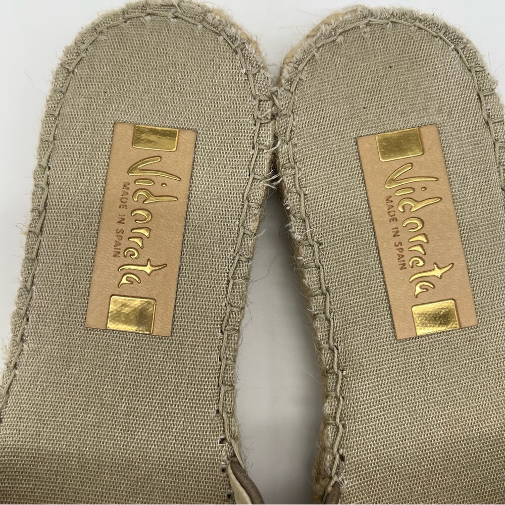 Vidorreta Espadrille Sandals Metallic Studded Slides Flats Size 10 Women - Picture 14 of 17